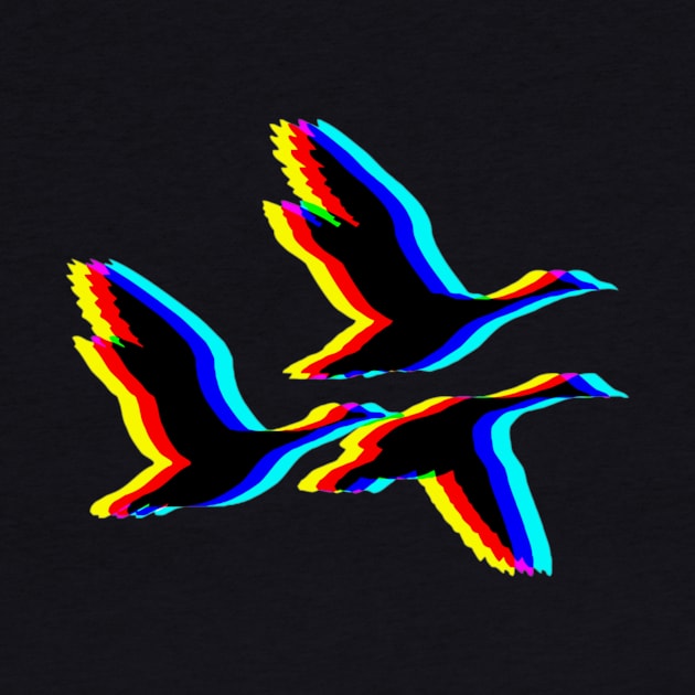 Multi-Colored Flying Geese by OnlyGeeses